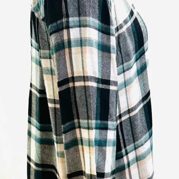 CASLON Women Long Sleeve Collared Button Down Plaid Shirt Top Size Petite Small - Picture 4 of 14
